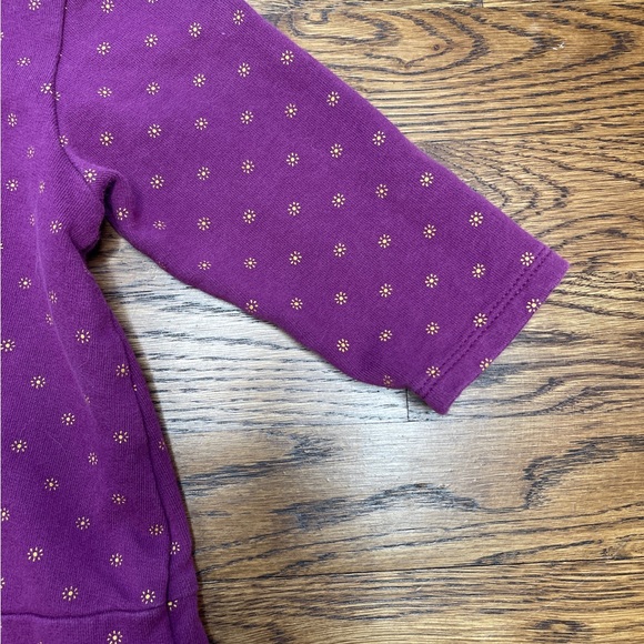 Tea Collection Girls Violet French Terry Floral Print Zippered Dress Size 5 - Picture 15 of 16